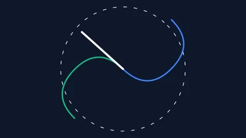 3D render of spinning infinity curve with orbit circle creating abstract 스톡 동영상 334115531