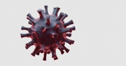 3d render of a spinning virus for coronavirus covid 19 concepts on transparen Video stock 155164916
