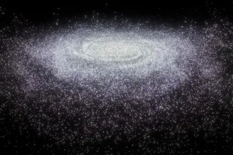 3d render of spiral galaxy Stock Illustration