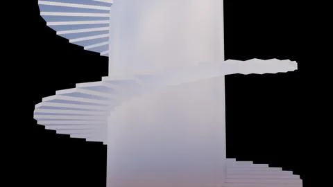 3d render spiral staircase Illustrazione stock