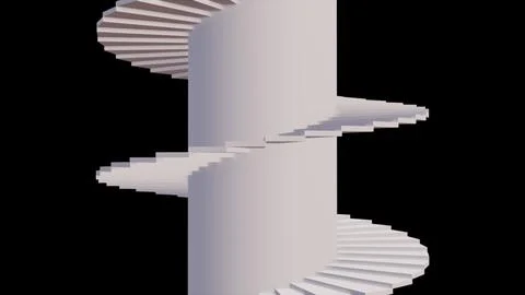 3d render spiral staircase Stock Illustration