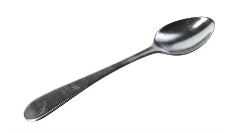 3D render of spoon isolated on white. Stock Illustration