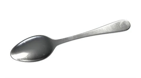 3D render of spoon isolated on white. Stock Illustration