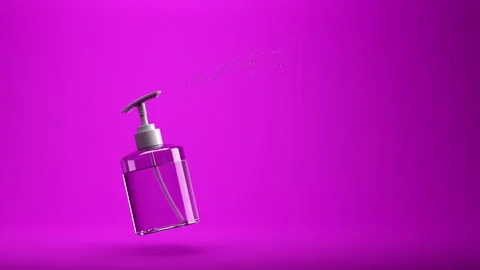 3D render spray disinfector against viruses and bacteria. Stock Footage 132627089
