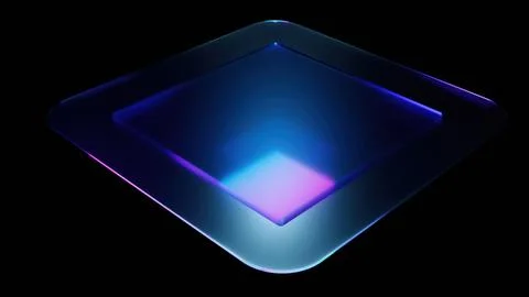 3d render squares glass Illustrazione stock