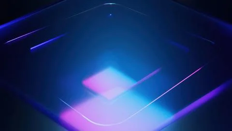 3d render squares glass Illustrazione stock