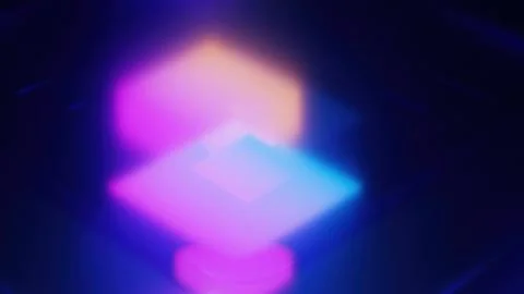 3d render squares glass Stock Illustration