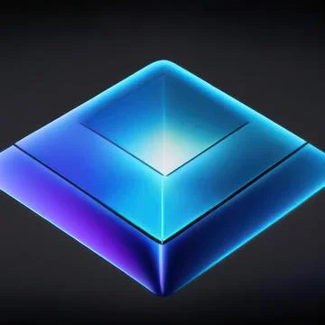 3d render squares glass Stock Illustration