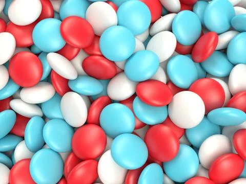 3d render of stack of tablets Stock Illustration