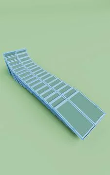 3d render of stack of window isolated on Pastel background, 3d background min Stock Illustration