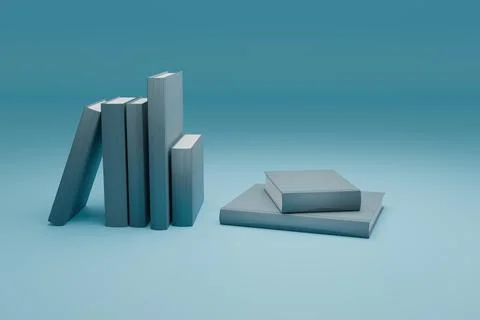 3d render of stacked books 스톡 일러스트