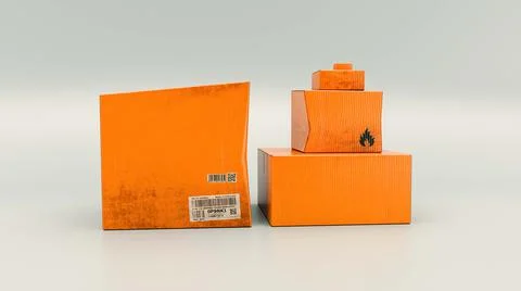3d render Stacks of cardboard boxes isolated on white background 스톡 일러스트