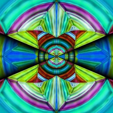 3D render stained glass background seamless tile Stock Illustration