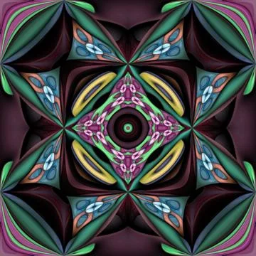 3D render stained glass background seamless tile Illustrazione stock