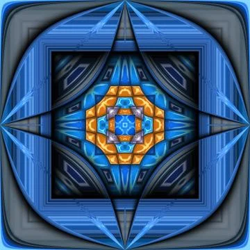 3D render stained glass background seamless tile Stock Illustration