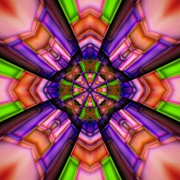 3D render stained glass background seamless tile Stock Illustration