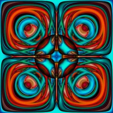 3D render stained glass background seamless tile Illustrazione stock