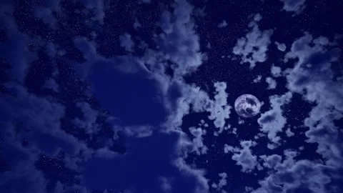 3d render. The Starry Night Sky with Clouds presents a stunning and mesmerizing Stock Footage 315471744