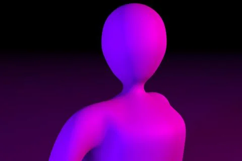 3d render of a statue beautiful overlay image Stock Illustration