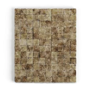 3D render of a stone tile with multiple squares on the white background Stock Illustration