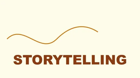 3D render of storytelling text with flowing line creating creative background Stock Footage 334940339