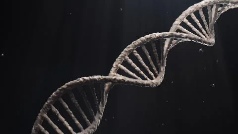 3d render Structure Molecules DNK rotate sience Illustrazione stock