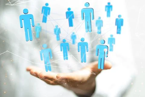 3d render of the Structure of world economy, communication network global in a Stock Photos