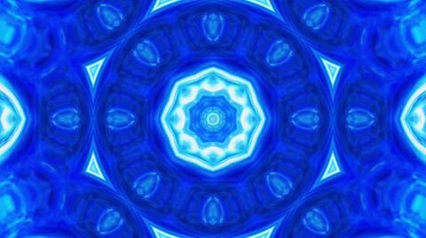 3d render. Stylish 3D abstract bg with wavy structure. Liquid blue symmetrical Illustrazione stock