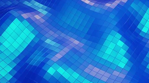 3d render. Stylish creative abstract low poly background. Abstract waves on Illustrazione stock