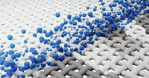 3d render stylized illustration of cleaning the fabric structure from dirt, 스톡 일러스트