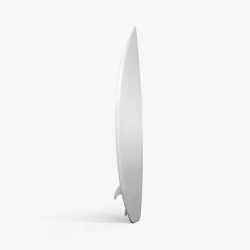 3D render of a surfboard on a white background Stock Illustration
