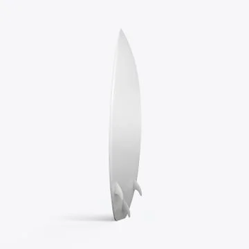 3D render of a surfboard on a white background Stock Illustration