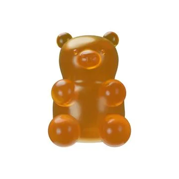 3D render Sweet candy food gummy bear Stock Illustration