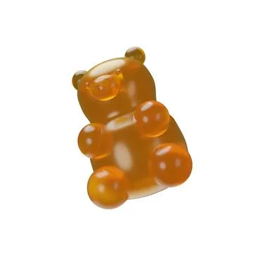 3D render Sweet candy food gummy bear Stock Illustration