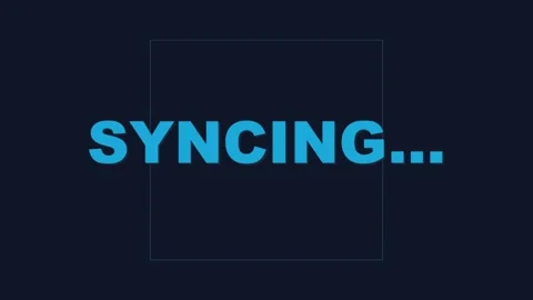 3D render of syncing text with interface frame creating tech background Stock Footage 334940366