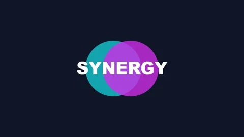 3D render of synergy collaboration concept creating modern business background Stock Footage 335265901