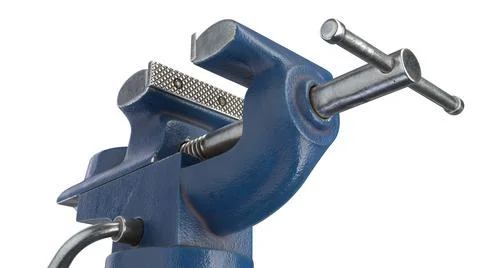 3D render of Table Vise isolated on white Stock Illustration