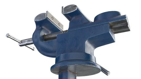 3D render of Table Vise isolated on white Stock Illustration