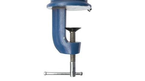 3D render of Table Vise isolated on white Stock Illustration