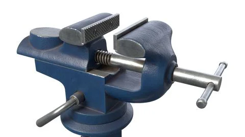 3D render of Table Vise isolated on white Stock Illustration