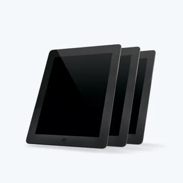 3D render of the tablet on a white background Stock Illustration