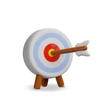 3d render target aim Stock Illustration
