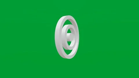 3D render of target icon on chroma key green screen background Stock Footage 335459384