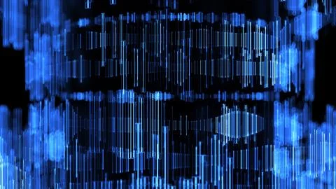 3d render technology background with complex graph form. Artificial intellige Stock Illustration