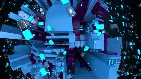 3d render technology background. Complicated abstract sphere with geometri... Stock-Fotos