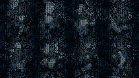 3d render technology background made of digits and text characters. Binary co 스톡 일러스트