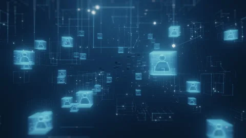 3D render Technology Human Resource Communication Background Stock Footage 328043042