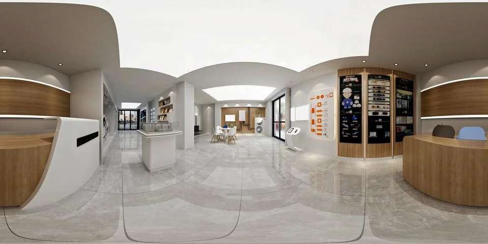 3d render of technology shop Stock Photos