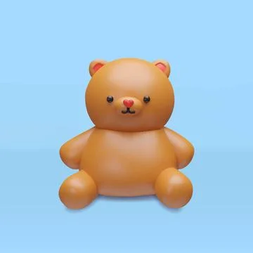 3d render teddy bear Stock Illustration
