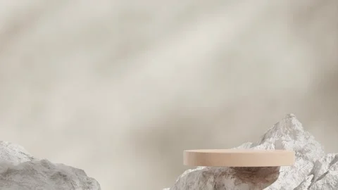 3D render template background of podium mockup with moving shadow Stock Footage 267345131